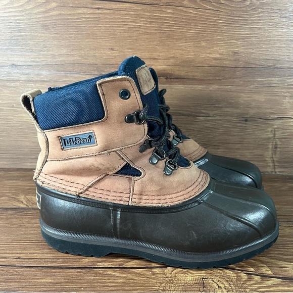 L.L. BEAN Maine Hunting Shoe Brown Leather Duck Boots Women’s Size 8 Shoes - Picture 10 of 10